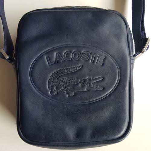 Sacoche Cuir Bleu Marine Lacoste L.12.12