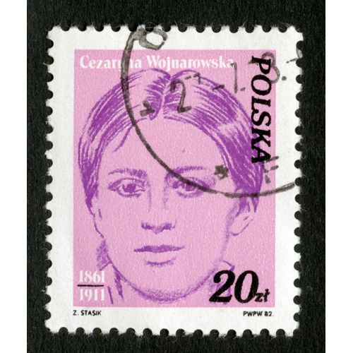 Timbre Oblitéré Polska, Cezaryna Wojnarowska 1861 - 1911, 20 Zl, 1982