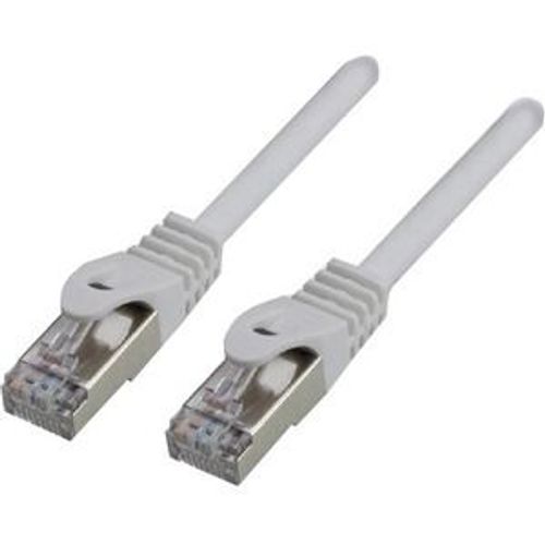 MCL - Cordon de raccordement - RJ-45 (M) pour RJ-45 (M) - 5 m - SFTP - CAT 6a - sans halogène, sans crochet, moulé - blanc