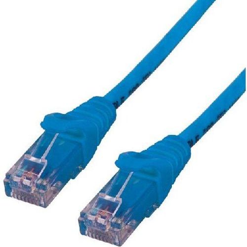MCL - Cordon de raccordement - RJ-45 (M) pour RJ-45 (M) - 50 cm - SFTP - CAT 6a - sans halogène, sans crochet, moulé - bleu