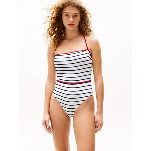 Maillot De Bain À Ceinture The Sofia Capsule Th X Srg Belt One Piece/Breton Stripe Navy/White - L