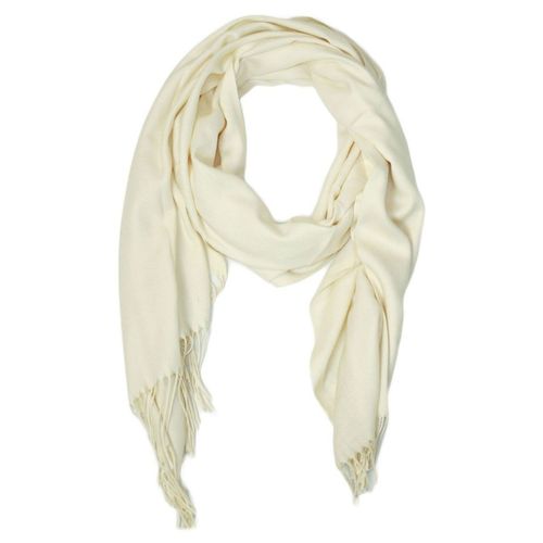 Echarpe Uni En Laine Blanc Homme