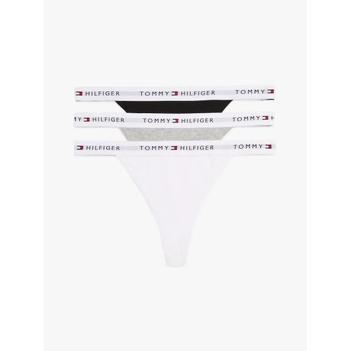 Lot De 3 Strings Tangas À Motif Logo 3 Pack Tanga Thong/Lt Gry Htr/White/Black - S