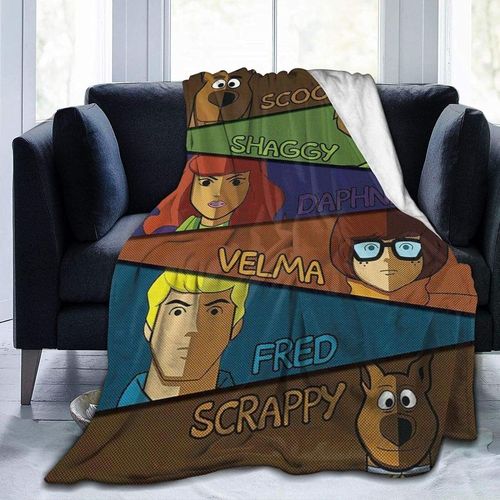 Couvertures Et Jetés Chauds En Peluche Scooby Doo, Couverture Légère Et Confortable Pour Canapé-Lit