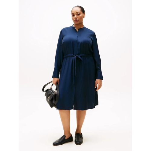 Robe Chemise Midi Curve Sans Col Crv Soft Vis Shirt Dress/Dark Blue - 54