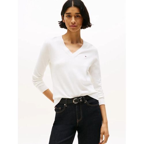 Pull Heritage Col En V Co Jersey Stitch V-Nk Sweater/Ecru - M