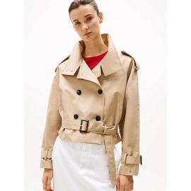 Trench-Coat Court Cotton Crop Trench/Beige - 46