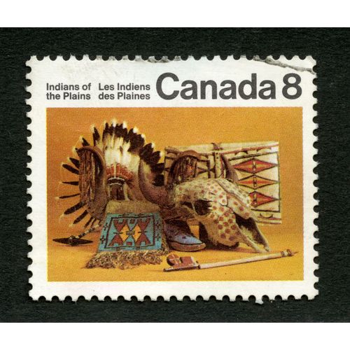 Timbre Oblitéré Canada, Les Indiens Des Plaines, 8