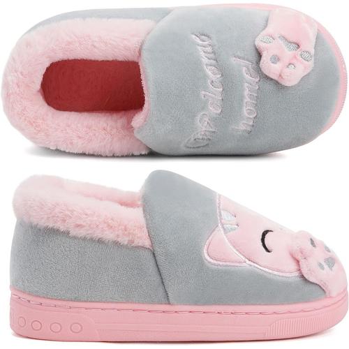 Chausson Enfant Fille Peluche Pantoufle - Marque - Modèle - Rose - Fille -  Plat - Antidérapants pink - Cdiscount Chaussures