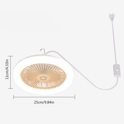 Ventilateur De Plafond Avec Éclairage Led, Plafonnier, Télécommande, Extérieur, Camping, Maison, Chambre À Coucher, Lustre De Refroidissement, 30w