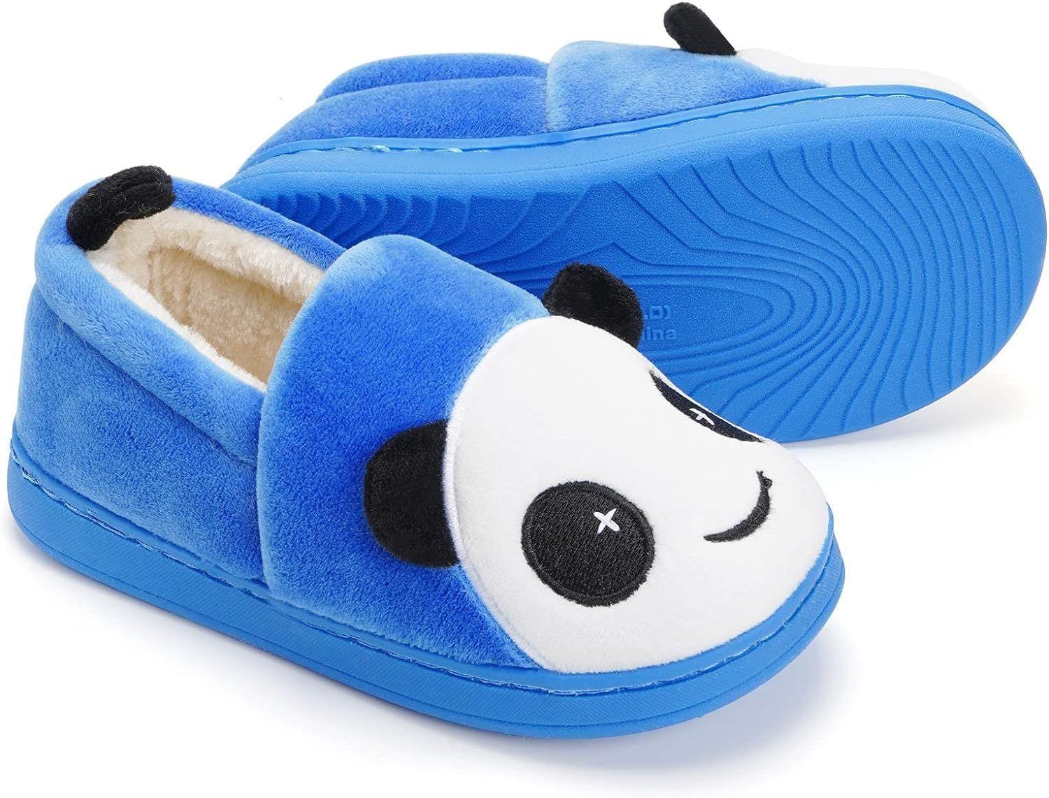 Chausson Fille Garçon Pantoufle Enfant Chaussures de Maison Hiver  Antidérapant Slippers, Bleu, 30/31 EU, Taille du fabricant 210