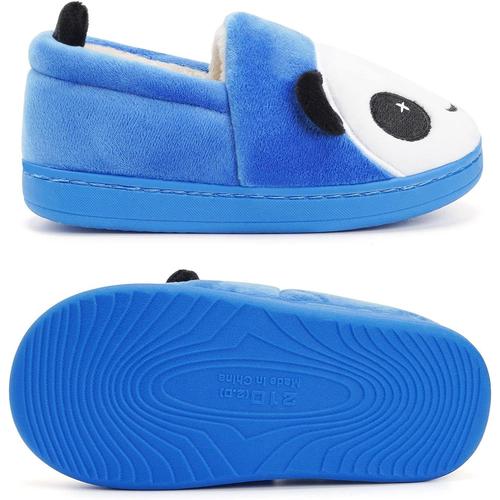 Chausson Fille Garçon Pantoufle Enfant Chaussures de Maison Hiver  Antidérapant Slippers, Bleu, 30/31 EU, Taille du fabricant 210