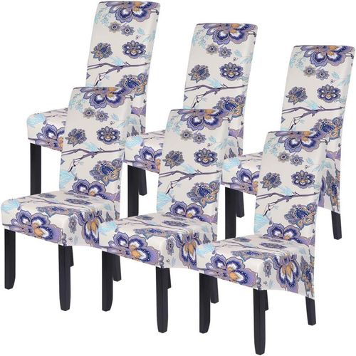 1/2/4/6pcs Housses De Chaise De Salle À Manger Imprimé Élastique Couverture De Chaise Extensible Amovible Lavable Elastique Pour Protection De Chaise