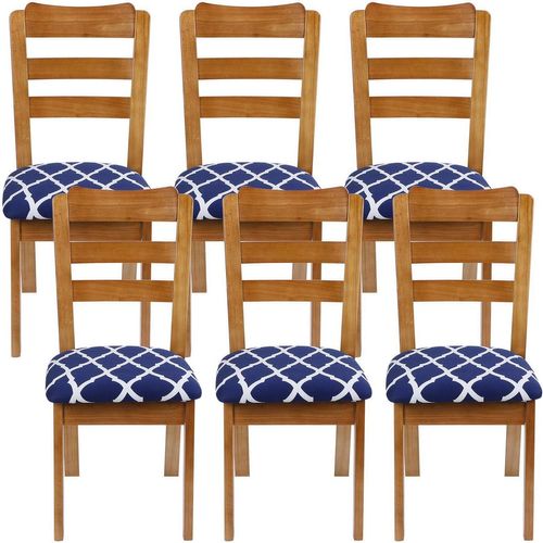 4/6pcs Housse De Chaise Extensible Couvertures De Chaise Amovible Lavable Housse De Siege Revêtement De Chaise Décoration Maison Hôtel Cérémonie Mariage(Motif 12?6pcs)