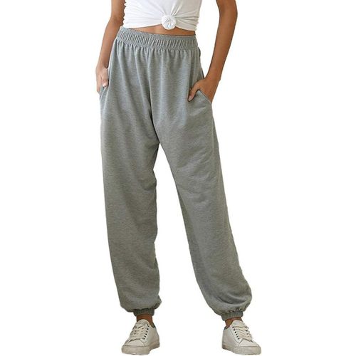 Pantalon De Jogging Femmes Pantalons De Survêtement Long Pour Running Fitness Training Élastique Taille Haute Pants Avec Poche