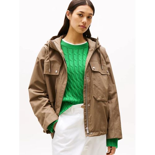Parka Décontractée À Poches Oversize Cotton Nylon Short Parka/Tundra Brown - 38