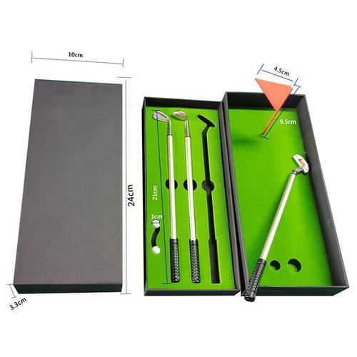 Ensemble de stylos de golf de bureau, mini stylo à bille de golf, cadeau  comprenant Putting Green, 3 stylos de golf, Ikand Feel, jeux de bureau,  cadeau scolaire, nouveau