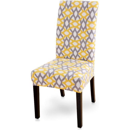 Housse De Chaise Imprimé Motif Géométrique Extensible Elastique Lavable Couverture De Chaise Moderne Toutes Les Saisons Salle À Manger Banquet De Mariage Moderne Motif Géométrique
