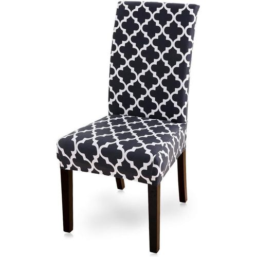 Housse De Chaise Imprimé Motif Géométrique Extensible Elastique Lavable Couverture De Chaise Moderne Toutes Les Saisons Salle À Manger Banquet De Mariage Moderne Motif Géométrique