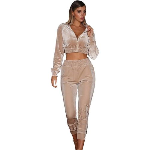 Sfit 2 Pièces Ensemble Femme Survêtement Sports Pull Manche Longue Et Pantalon Gym Yoga Jogging Fitness Taille Haute Respirable Casual Pour Automne Printemps