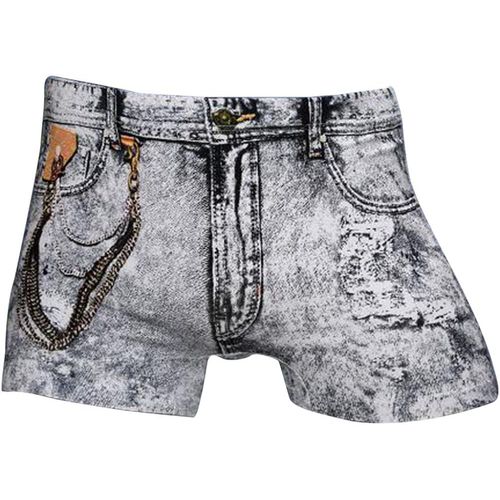 Pantalon Carré Élastique En Coton Respirant Pour Hommes