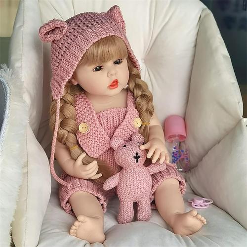 HOOMAI 22inch 55CM poupée Reborn bébé Garcon Tout en Silicone Plein Corps  réaliste Baby Doll Pas Cher Sommeil Fermez Yeux - Cdiscount Jeux - Jouets