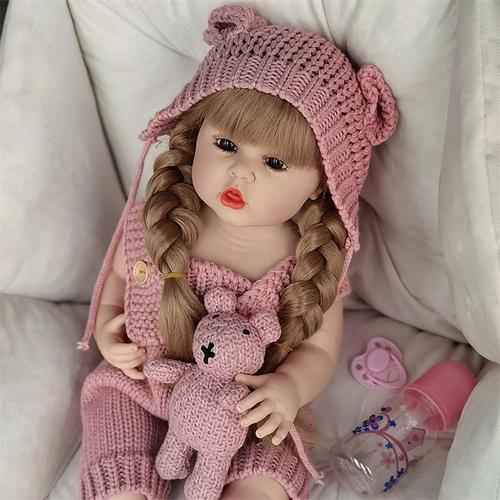 HOOMAI 22inch 55CM poupée Reborn bébé Garcon Tout en Silicone Plein Corps  réaliste Baby Doll Pas Cher Sommeil Fermez Yeux - Cdiscount Jeux - Jouets