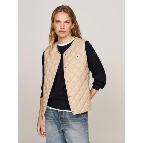 Doudoune Sans Manches Compressible En Duvet Lw Down Quilted Collarless Vest/Beige - Xxxl