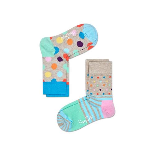 Gray Big Dot Baby Socks 2-Pack: Big Dot | Happy Socks