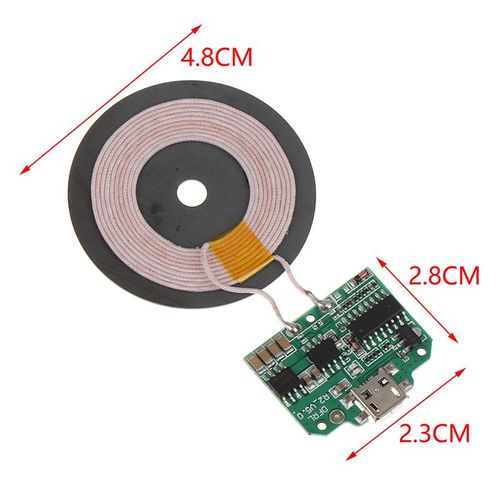 Nouveau Module Émetteur De Chargeur Sans Fil Micro Usb 10/15w, Circuit Imprimé Standard Qi, Charge Rapide, Bricolage, 1 Pièce