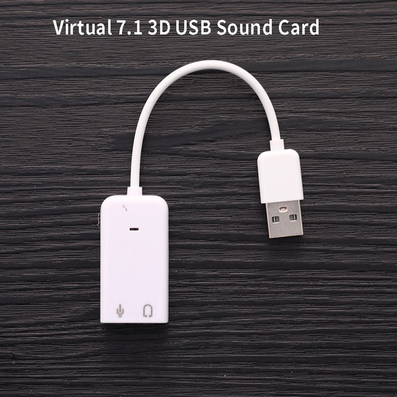 USB Sound Card Virtual 7.1 3D External USB Audio Adapter USB...