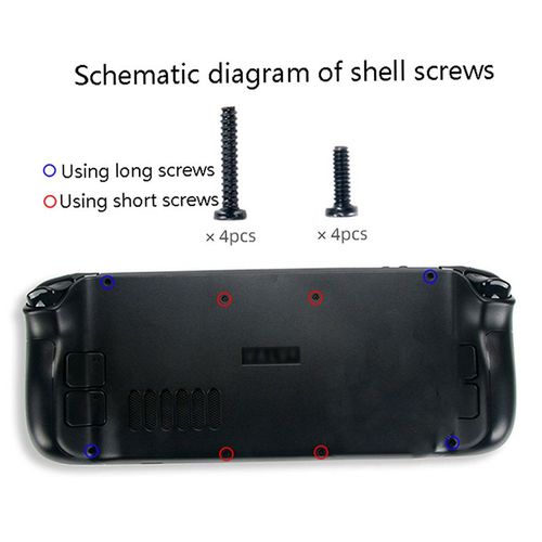 Kit De Vis De Remplacement Pour Coque Arrière De Console De Jeu, Vis De Fixation Pour Steam Deck, Accessoires De Manette De Jeu, 0.59cm, 8 Pièces