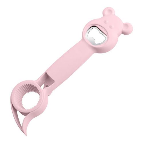 Ouvre-Bouteille Multifonction En Acier Inoxydable Avec Tête D'ours, Accessoires De Cuisine Mignons, Outils De Cuisine, Gadget, Bocal, Canette, Bière, 4 En 1