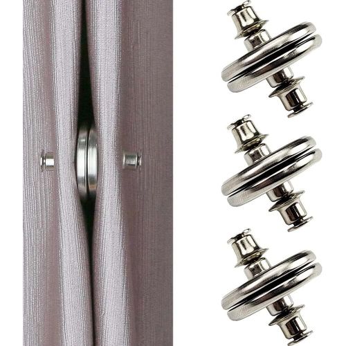 4 Paires Bouton De Rideau Magnétique Doublure De Rideau Aimants Fermoirs De Rideau Rideaux En Métal Boucle Rideau Décoration