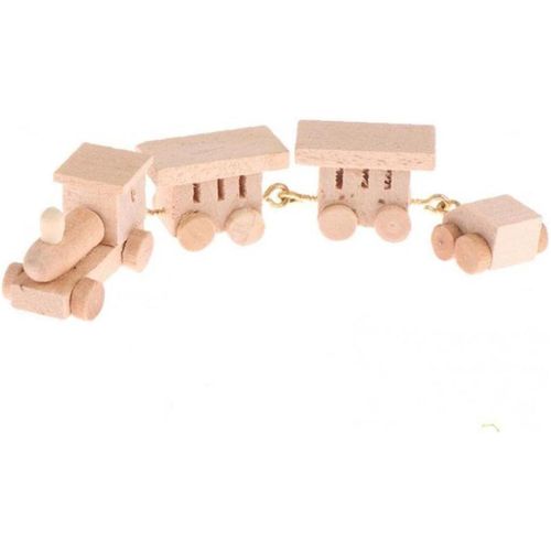 1pc Mini Modèle De Simulation De Train En Bois Toys 1/12 Accessoires Miniatures De Maison De Poupée Pour Décoration De Maison De Poupée