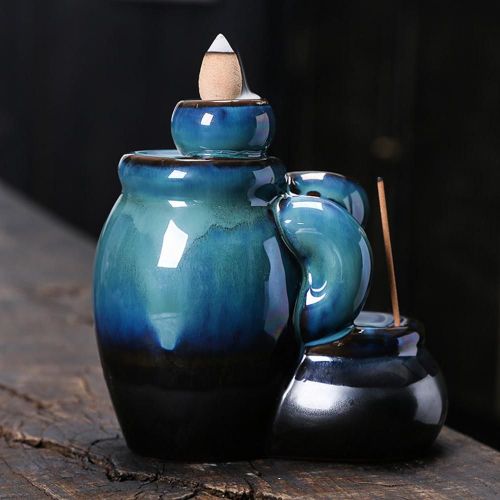 Encensoir à thé bleu lisse moderne, porte-tasse ornemental, nouveauté, fourniture de salle de yoga