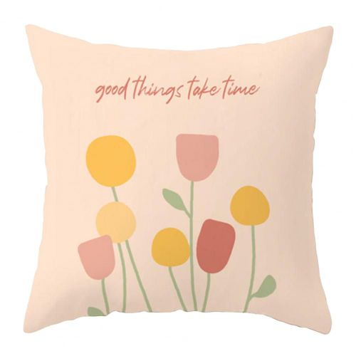 Coussin Décoratif De Canapé Avec Motif De Fleurs Multicolores, Literie Domestique Avec Housse De Protection