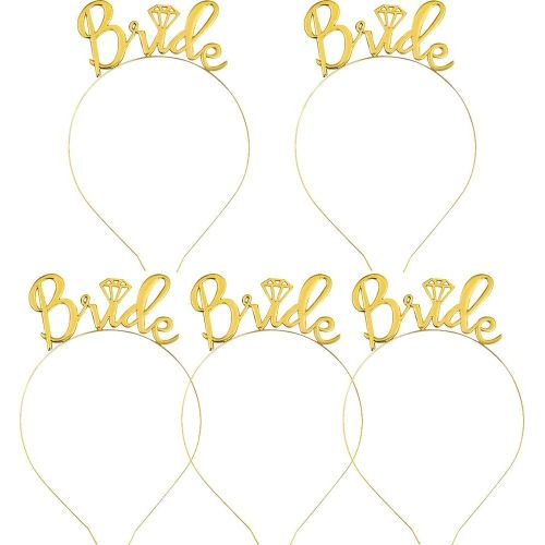 5pcs Mariée Bandeau En Plastique Poule Fête Mariée Couronne Bandeau Élégant Douche Nuptiale Bachelorette Cerceau Pour Les Femmes