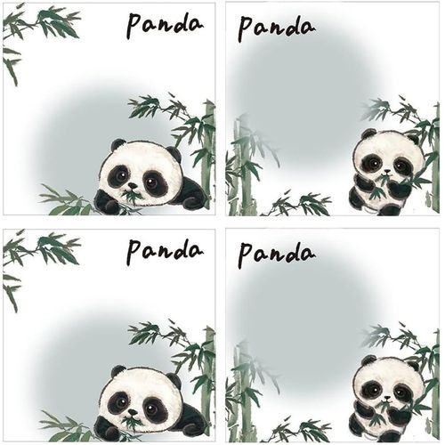 Dessin Animé Panda Pad 50 Feuilles Adhésif Message Notes Déchirable École Papeterie Pour Étudiant Enseignant Enfant Cadeau