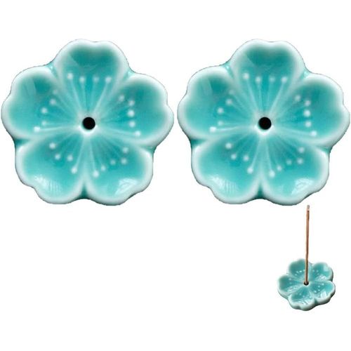 2 Pcs Cerrac Cherry Blossom Encens Stick Stickder Burner Burner Breneur Encens Cendre Cadeau Décoratif Décoratif Décor