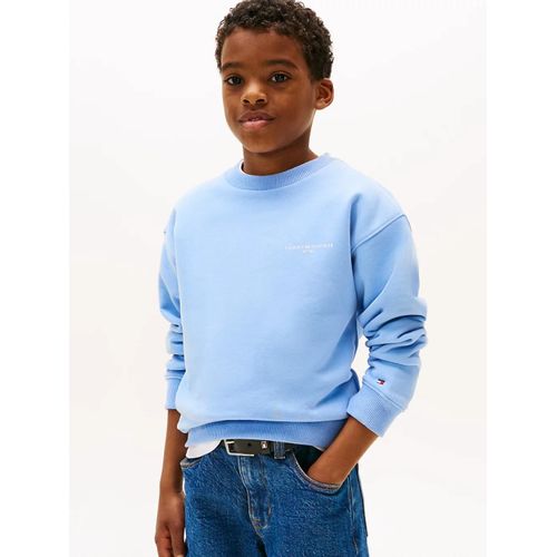Sweat Mixte À Col Ras-Du-Cou Et Logo Mini Corp C-Neck Sweatshirt/Cloudy Blue - 92 Cm
