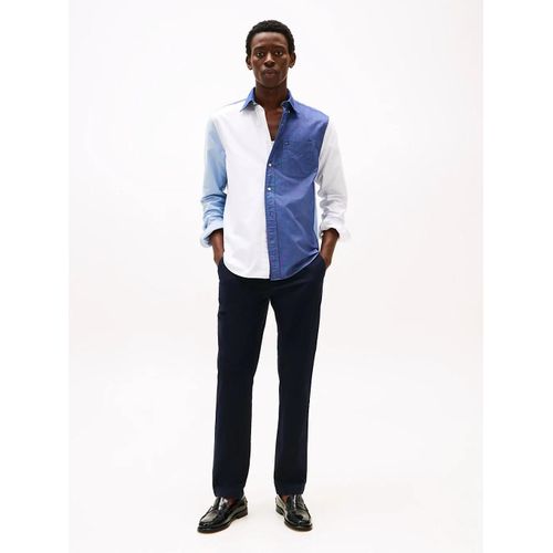 Chino Droit Denton En Satin Denton Chino Satin/Navy Blue - 32-30