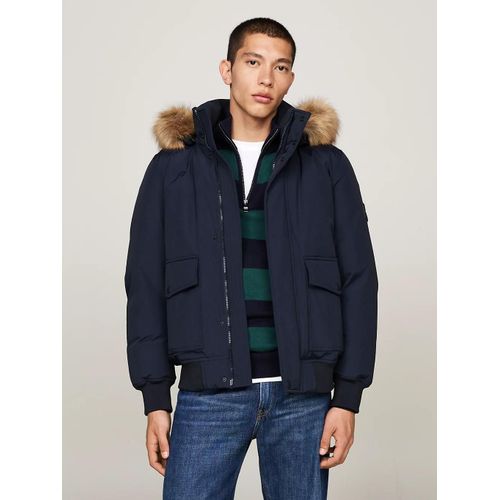 Bomber Rockie En Duvet Et Fausse Fourrure Rockie Down Bomber/Navy Blue - Xxl