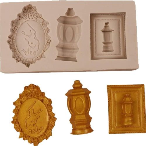 Eid Mubarak Arabe Lune Silicone Gâteau Fondant Moule Chocolat Sucre Artisanat Moule Diy Outils De Boulangerie Décoration-Générique