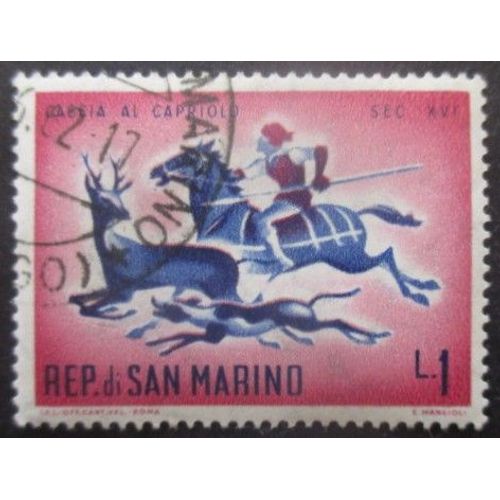 Saint-Marin N°510 Histoire De La Chasse Oblitéré