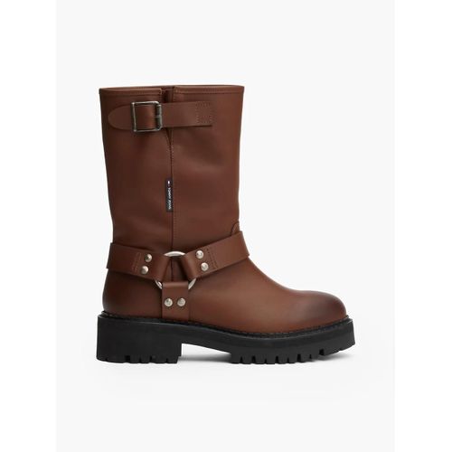 Bottes Motard En Cuir Crantées Tjw Urban Biker Boot Leather/carob Chocolate