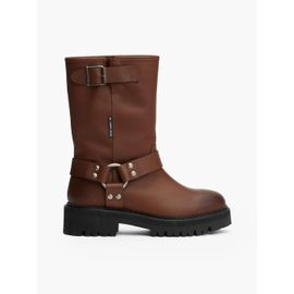 Bottes Motard En Cuir Crantées Tjw Urban Biker Boot Leather/carob Chocolate