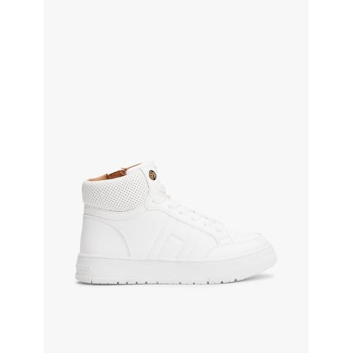 Baskets Montantes Col En Maille High Top Lacesup Sneaker/white