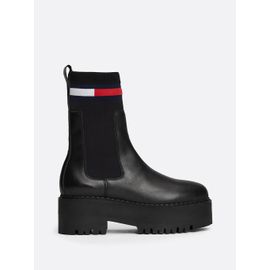 Bottes Chaussettes Compensées En Cuir Tjw Flatform Chelsea Sock/black