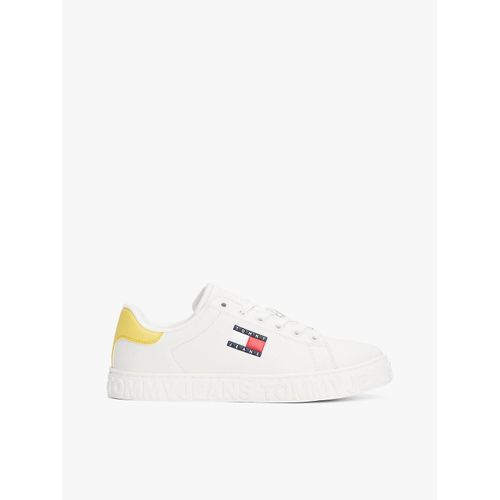 Baskets Avec Cuir Logo En Relief Tjw Logo Outsole Sneaker Ess/yellow Dahlia